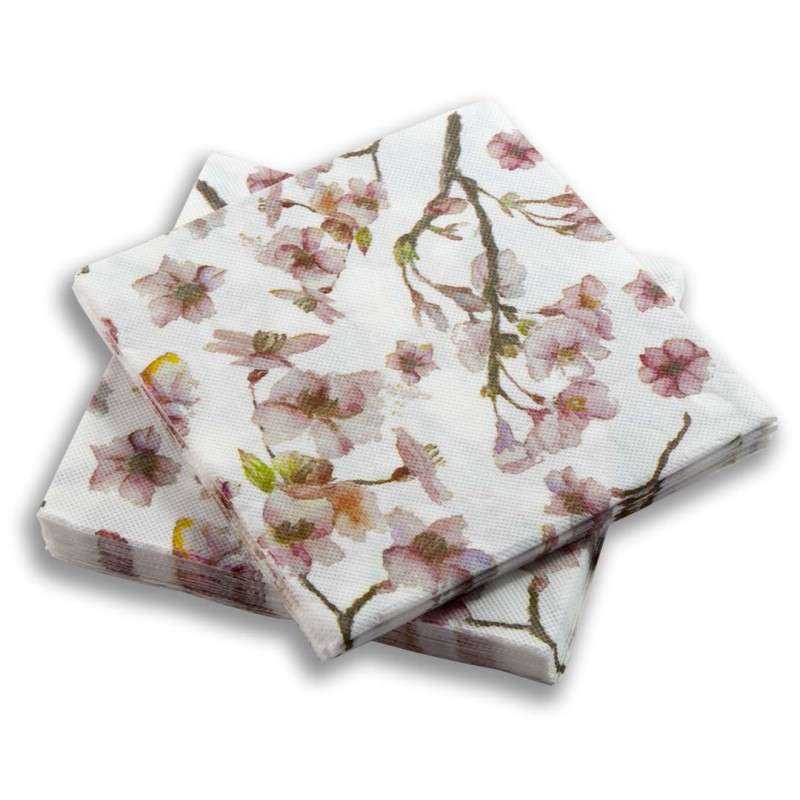 si puedes tarta vertical Servilletas de Papel Decoradas Flores Rosas | Comprar Online