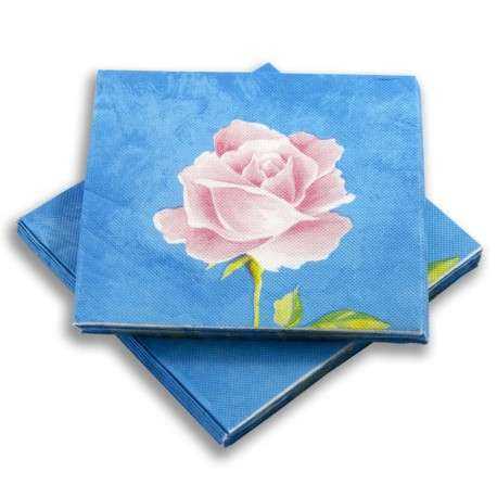 Servilleta Azul de flores