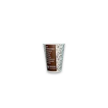 Vaso Compostable 8 oz marron