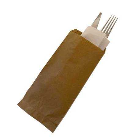 Sobres papel kraft porta cubiertos y servilleta
