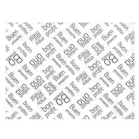 Caja Mantel Papel 30x40 1000 uds decorado Buen Provecho