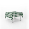 Mantel Papel 100X100 Cuadros Verdes