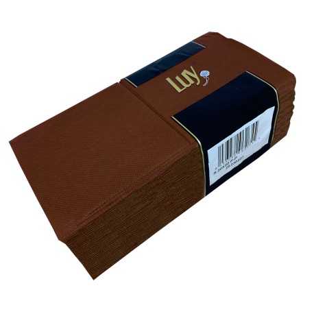 Caja Servilletas 20X20 Punta Punta Marron cocktail 100UDS 30PQ