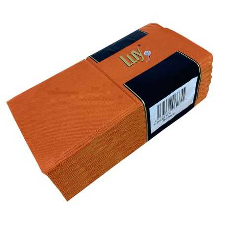 Caja Servilletas 20X20 Punta Punta Naranja cocktail 100UDS 30PQ