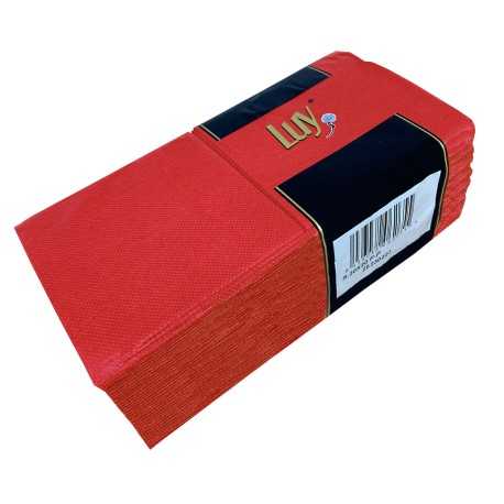 Caja Servilletas 20X20 Punta Punta Rojo cocktail 100UDS 30PQ