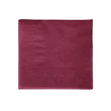 Caja de Servilletas 20x20 2CAPAS Burdeos 100UDS 60PQ