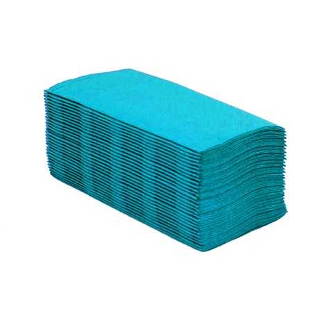 Caja de 2400 Servilletas 30x40 Punta Punta Turquesa