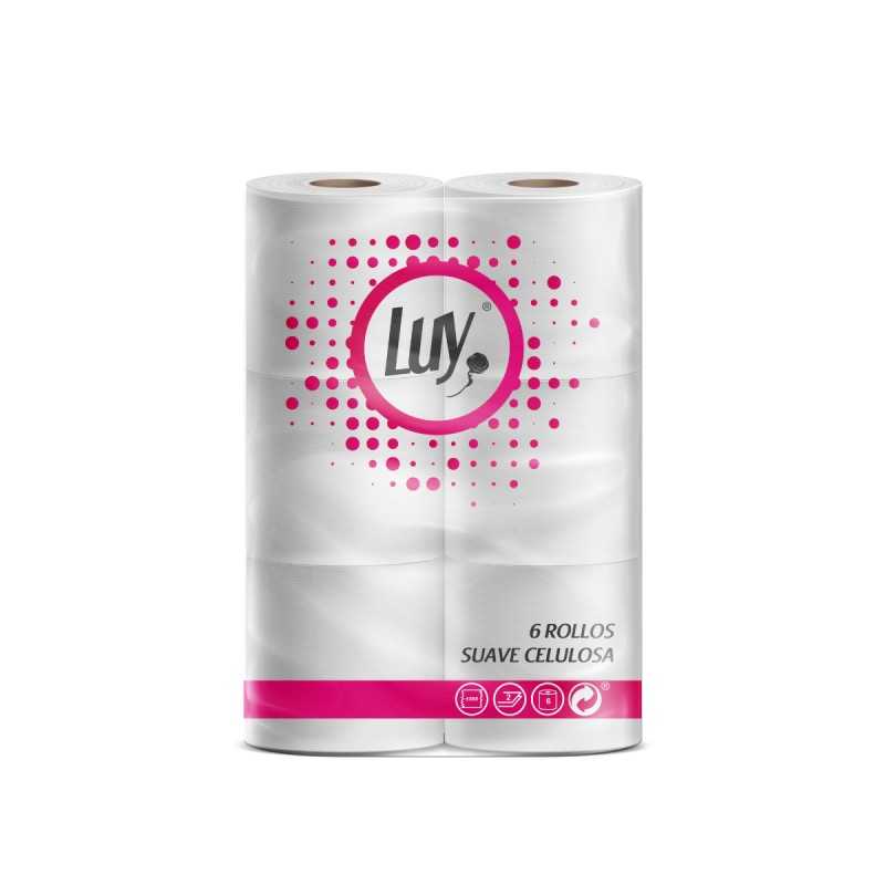 Papel higiénico doméstico laminado suave 6 rollos