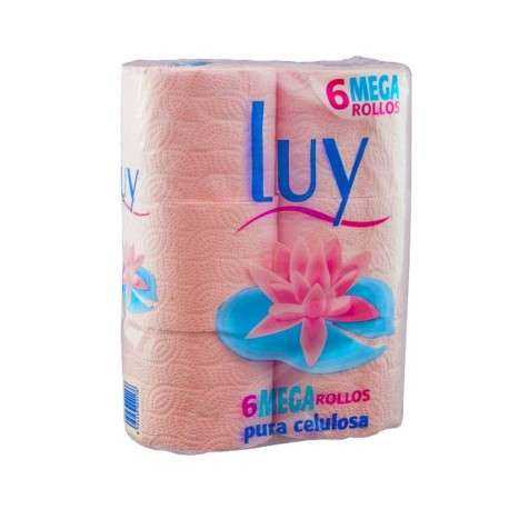 Papel higiénico doméstico Rosa 6 rollos