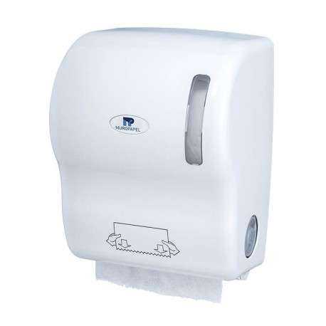 Dispensador Papel bobina Autocortante Blanco
