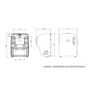 Dispensador Papel bobina Autocortante Blanco
