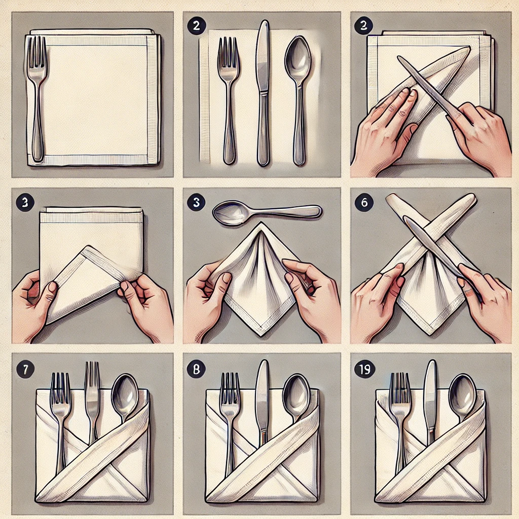 5 maneras de doblar una servilleta de forma original